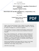 Hospital Building Company, Federation of American Hospitals, Amicus Curiae v. Trustees of The Rex Hospital, A Corporation, 511 F.2d 678, 4th Cir. (1975)