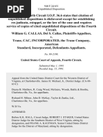 William G. Callas, Del S. Callas v. Trane, Cac, Incorporated, the Trane Company, American Standard, Incorporated, 940 F.2d 651, 4th Cir. (1991)