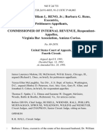 Estate of William L. Reno, Jr. Barbara G. Reno v. Commissioner of Internal Revenue, Virginia Bar Association, Amicus Curiae, 945 F.2d 733, 4th Cir. (1991)