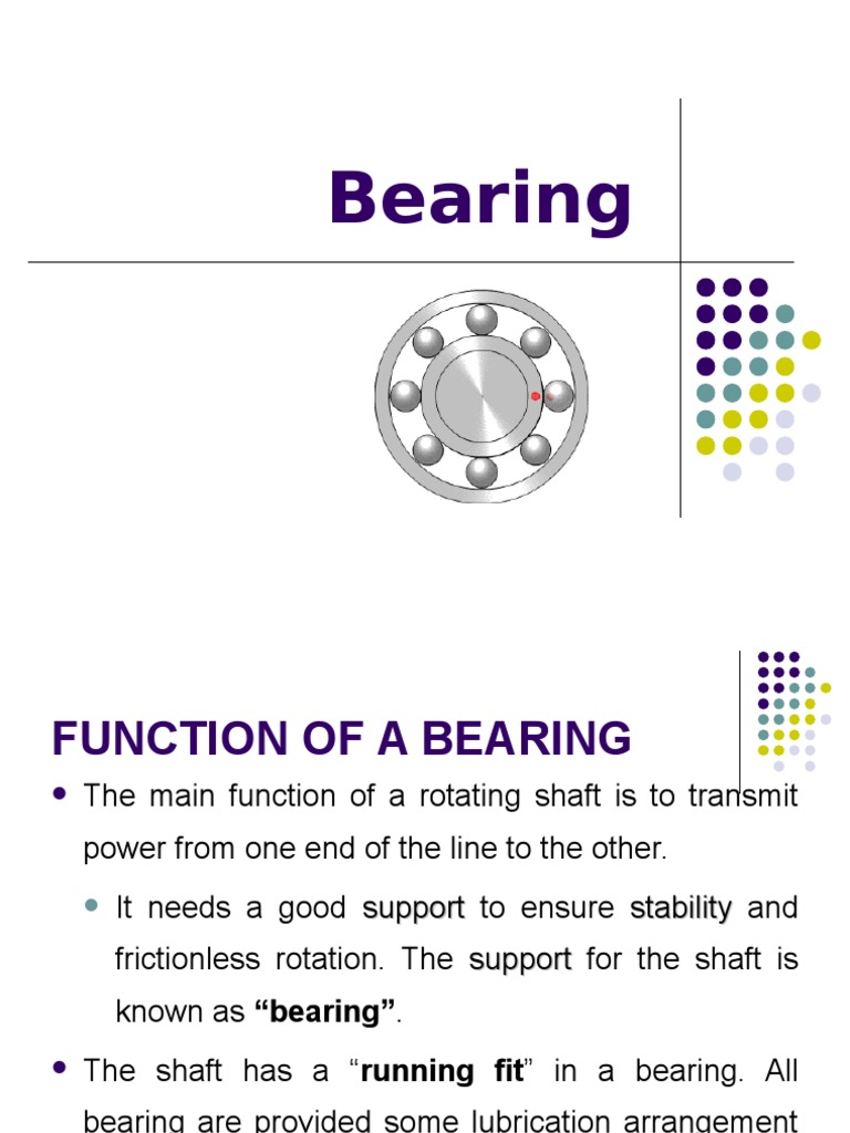 Bearings.ppt Bearing (Mechanical) Machines