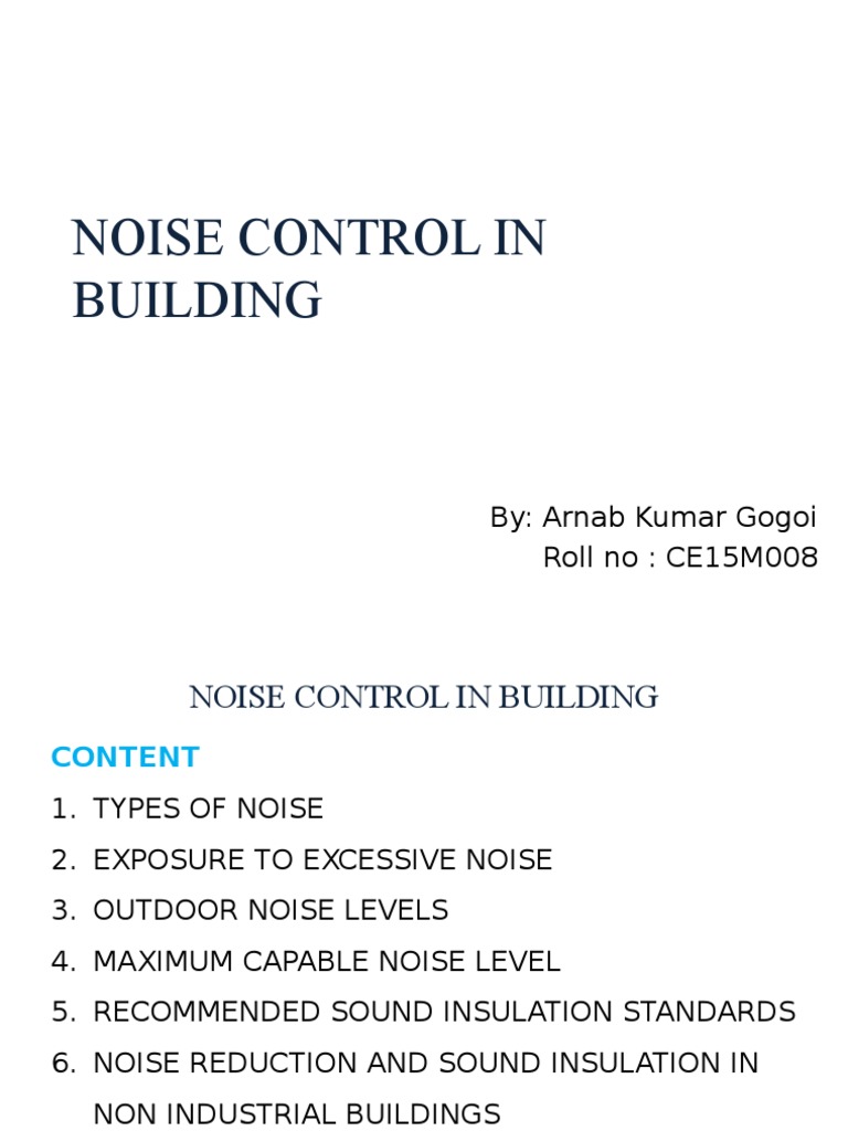 case study of noise control of building