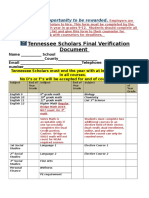 Tennessee Scholars Checklist and Volunteer Form 2015