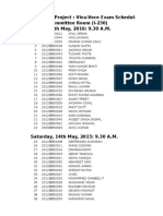 BEL 702 Viva Schedule 2016