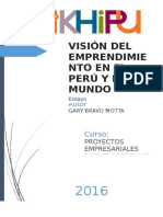 Ensayo - Vision Del Emprendimiento en El Peru y El Mundo