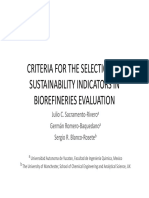 Criterios de Sustentabilidad de Biorrefinerías