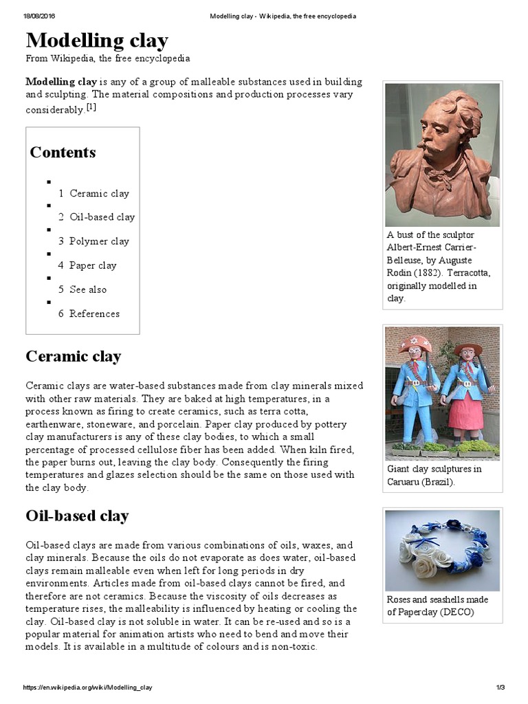 Modelling clay - Wikipedia