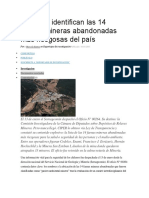 Expertos Identifican Las 14 Faenas Mineras Abandonadas Más Riesgosas Del País PDF