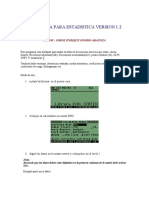 Programa para Estadistica Version 1.2 PDF