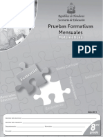 Pruebas Formativas Mensuales 8° MA (edición 2011)