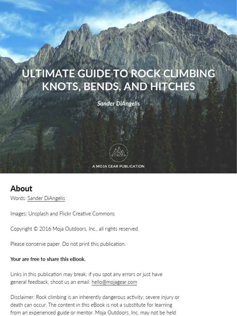 Ultimate Guide To Rock Climbing Knots, Bends, and Hitches PDF Knot