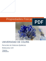 Propiedades fisicas de los minerales