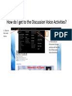 How Do I Get To The Discussion Voice Activities?