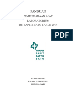 Panduan Pemeliharaan Alat Laboratorium 2014