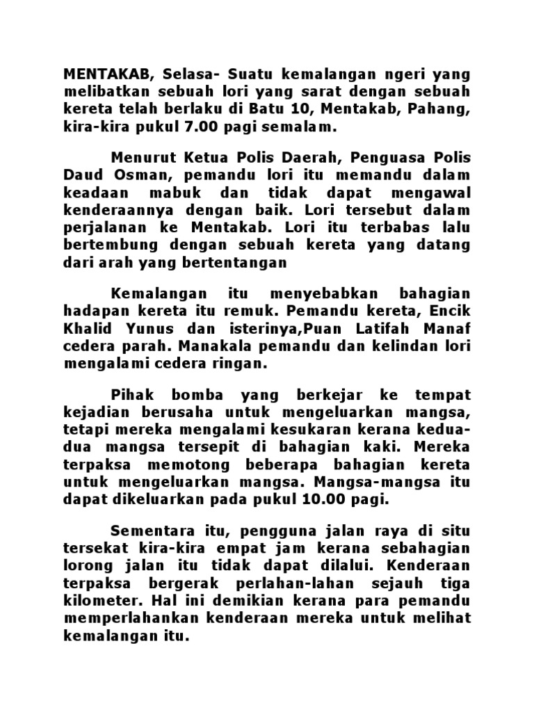 Karangan Berita