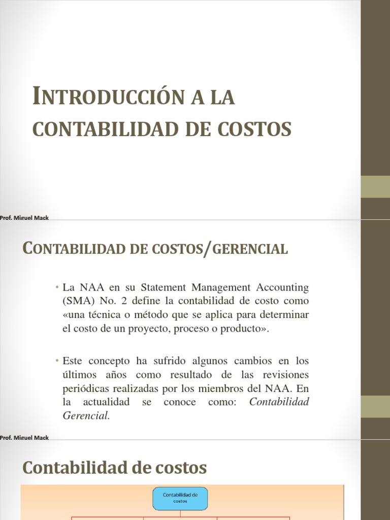 Introducción a la Contabilidad de Costos | PDF | Costo | Contabilidad