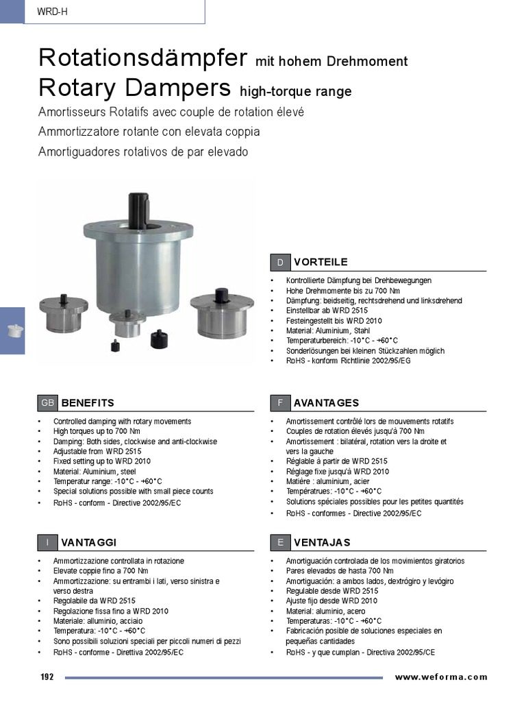 Rotationsdämpfer Rotary Dampers | PDF
