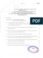 Ttc 1004 Probability and Random Processes for Communication 2008 Scheme March 2014