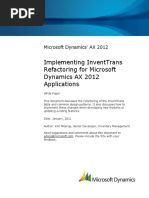 Implementing InventTrans Refactoring for Microsoft Dynamics AX Applications AX2012