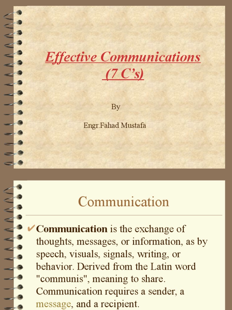 The Seven C's of Effective Communication: A Guide to Concise and ...