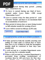 Leave Rules - 1980