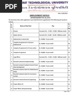 Employment Notice: Sr. No. Name of The Post Pay