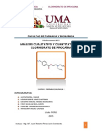 Clorhidrato de Procaina Informe Nº2