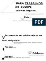 Regras para Trabalhos em Equipe - Colar Na Sala