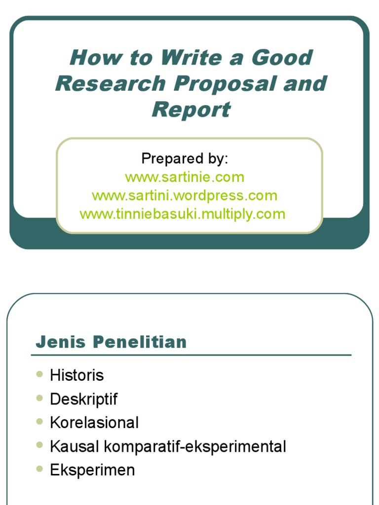 How To Write A Good Research Proposal and | PDF | Correlation And ...