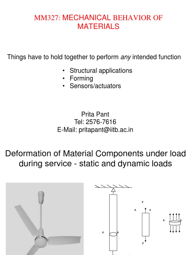 Mechanical Behavior of Materials Overview | PDF