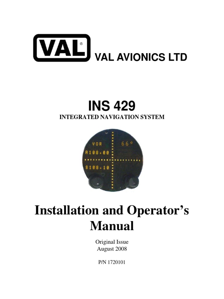Ins 429 Install Manual 08-08 | PDF | Amplifier | Avionics