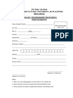 Library Membership Form