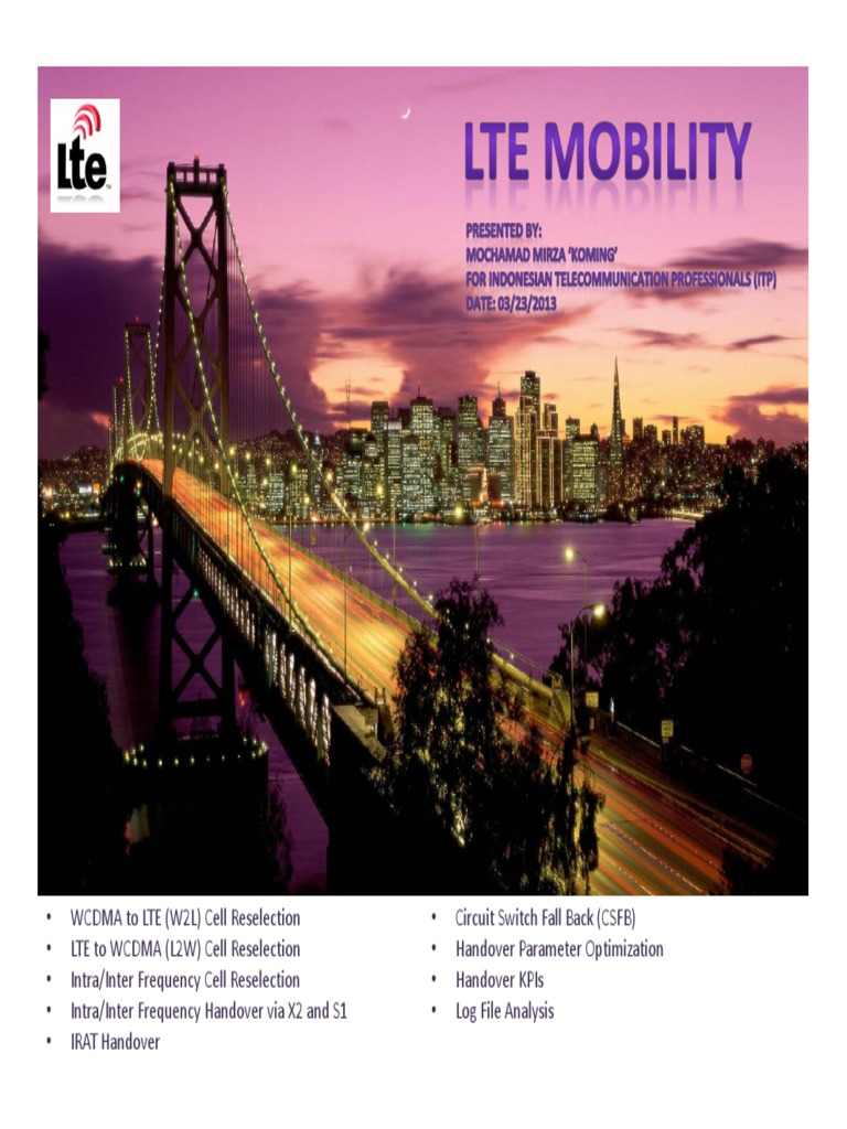 LTE Cell Reselection Parameters Overview | PDF | Ip Multimedia ...