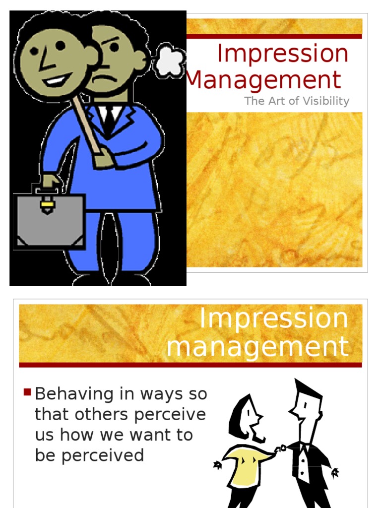 Understanding Impression Management Techniques | PDF | Perception ...