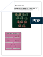 Preclinicals Fabrication of Radiographic Stents, Surgical Stents and Suturing Techniques