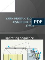 YARN PRODUCTION ENGINEERING OPERATING SEQUENCE