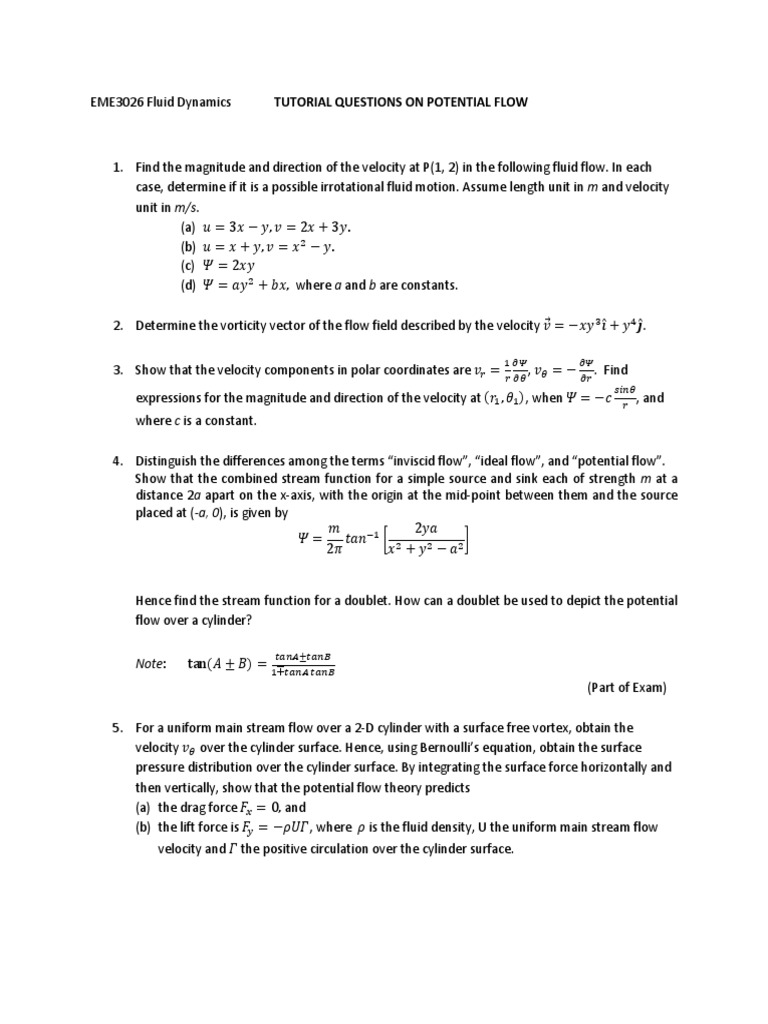 Potential Flow | PDF