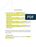 Partnership Deed Format