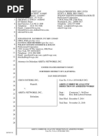 Cisco v. Arista - Arista's Brief Re Analytic Dissection