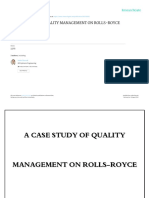 A Case Study of Quality Management On Rolls Royce