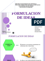 Formulacion de La Ideas