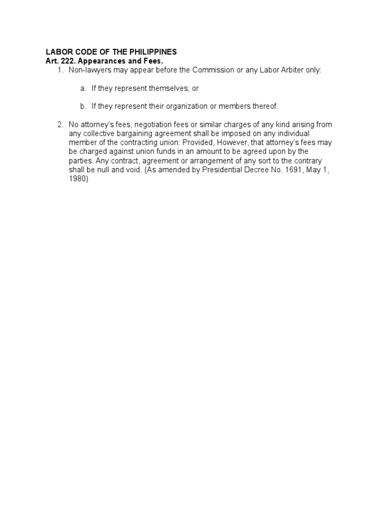 Article 222: Labor Code Overview | PDF | Labour Law | Jurisdiction