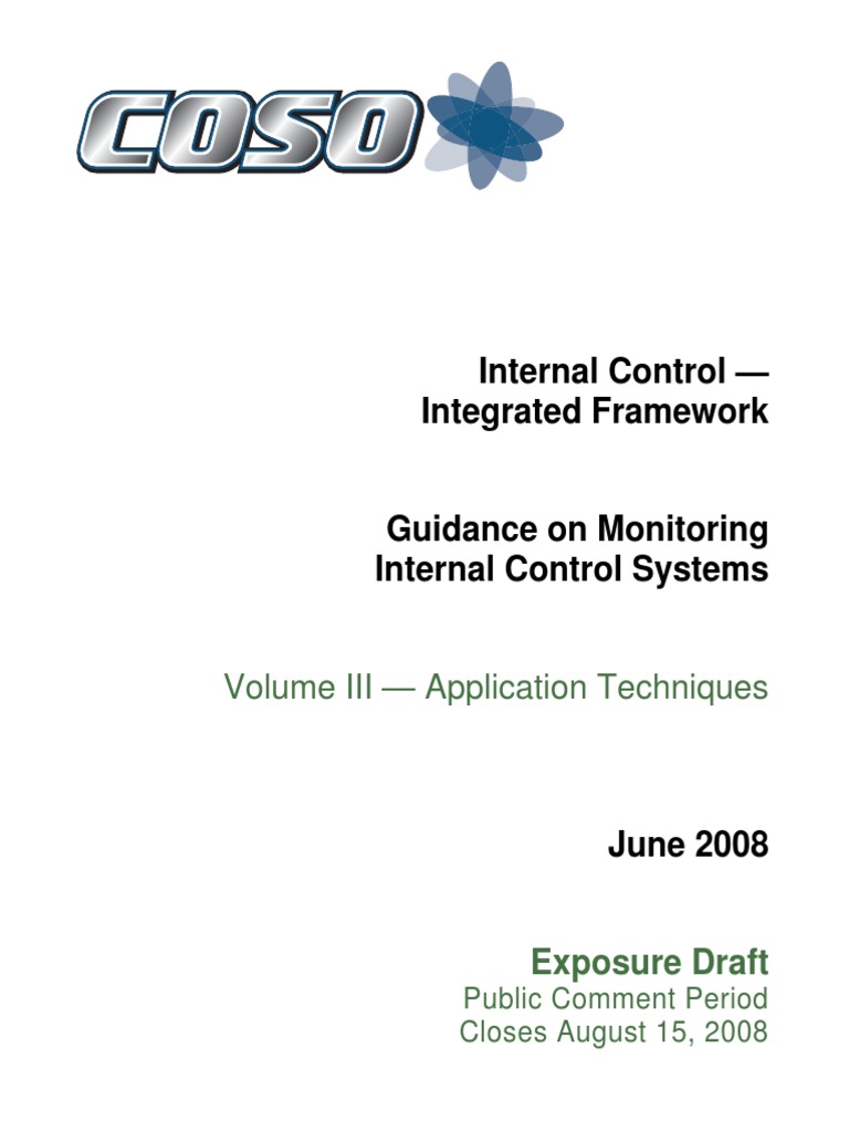 COSO 2008 Internal Control- Integrated Framework ...