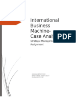 International Business Machine-Case Analysis: Strategic Management Assignment