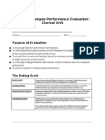 Annual Employee Performance Evaluation: Clerical Unit