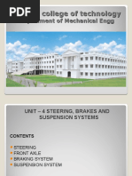 AE - UNIT 04 Steering, Brakes and Suspension System