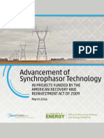(LATEST) Advancement of Sychrophasor Technology Report March 2016