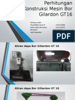 Perhitungan Konstruksi Mesin Bor Gilardon GT16