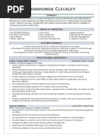 sharhonda cleckley resume snc