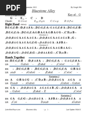 Bluestone Alley Ltr Note Pdf Elements Of Music Musical Forms