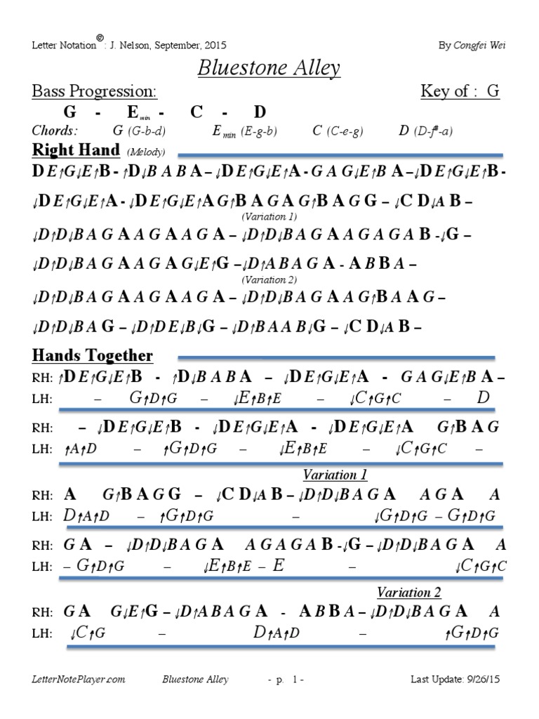 Bluestone Alley Ltr Note Pdf Elements Of Music Musical Forms